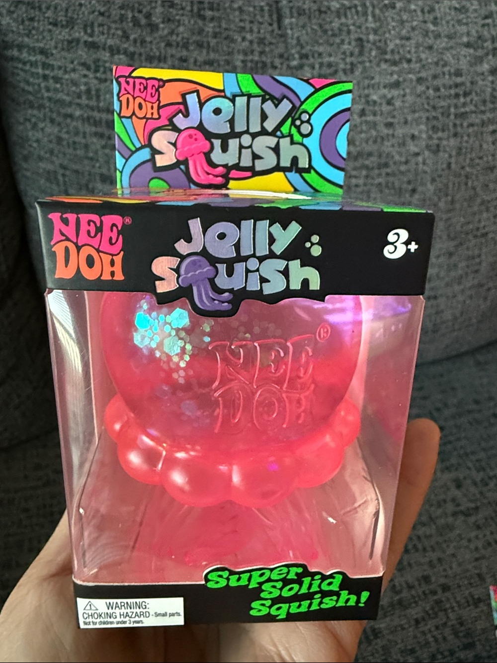 BNIB NeeDoh Jelly Squish, Pink